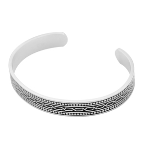 Vintage Cuff Bracelet and Ring Custom Stainless Steel Adjustable Custom Personalized <b>Bangle</b> for <b>Men</b> Jewelry Set - Product Image 5