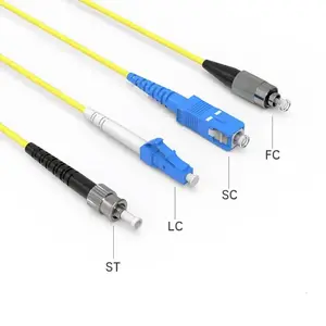 SC/LC/FC/ST Cable de conexión de fibra de 4 núcleos de modo único PVC/LSZH 3M 9/125 Cable de conexión de 5mm