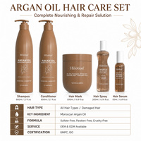Après-shampoing nourrissant à l'huile d'argan marocaine naturelle : hydrate, adoucit, démêle, lisse les frisottis, répare les cheveux secs et abîmés