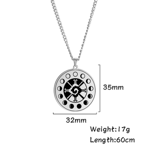 Myshape Azulejo símbolo de la Deidad Maya Hunab Ku colgante <span class=keywords><strong>collares</strong></span> joyería de acero inoxidable hombres talismán <span class=keywords><strong>collares</strong></span> - Product Image 5