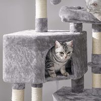 Arbre à chat à plusieurs niveaux pour chats d'intérieur Grande tour pour chats avec griffoirs en sisal, perchoirs, maisons, hamac et paniers