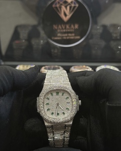 High Quality <b>Sterling</b> <b>Silver</b> Moissanite Diamond <b>Watches</b> New Design Luxury Analog Quartz <b>Watch</b> for Mens - Product Image 2