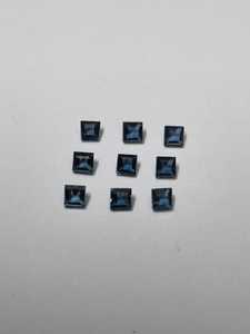 Topacio Azul Londres Natural, Corte Cuadrado de 5mm, Gema Suelta, Pulido Premium, Grado A, para Joyería, Venta al Por Mayor - Product Image 2