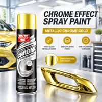 Peinture en aérosol à effet miroir chromé, finition métallique, large application décorative, disponible en OEM/ODM