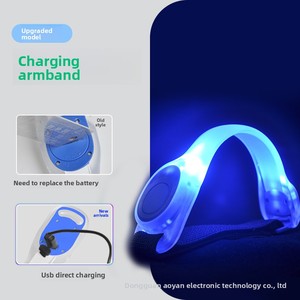 สายรัดแขนเรืองแสง LED ชาร์จผ่าน USB สำหรับปั่นจักรยานกลางแจ้ง - รับพิมพ์โลโก้แบบกึ่งทำมือ - Product Image 2