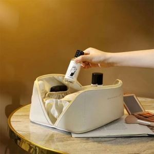 Wholesale Custom Logo Printed PU Makeup <b>Cosmetic</b> Bag Lady Style Travel <b>Organizer</b> with Zipper Closure Geometric Pattern - Product Image 3