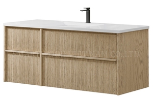 Nouvelle arrivée : Meuble-lavabo mural en bois avec vasque en céramique pour hôtel - Product Image 3