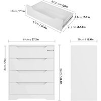 Offre Spéciale simple blanc 4 tiroirs armoire chambre commode design bois commode pour chambre large commode