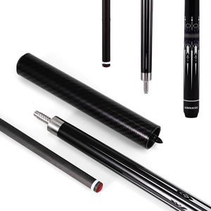 Venta barata Taco de billar de fibra de carbono <span class=keywords><strong>real</strong></span> Punta de 12,5mm Interfaz de acero inoxidable Estructura de dos piezas apretada y estable 58 pulgadas - Product Image 2