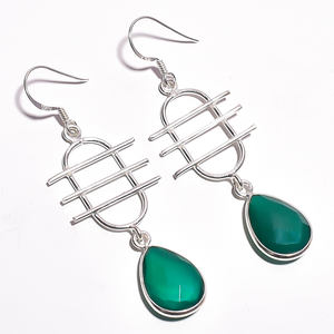 ต่างหูเงินสเตอร์ลิง925งามแฟชั่นเครื่องประดับอัญมณีเงินสเตอร์ลิง925ผู้ส่งออกเครื่องประดับเงินทำมือ - Product Image 3