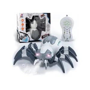 Реалистичный робот-паук с дистанционным управлением, игрушки с распылителем света, музыка, день рождения, Хэллоуин, Рождество, Пасха, для детей