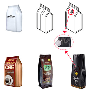 Machine d'emballage de grains de café torréfiés par sac inférieur de bloc de joint de quadruple avec la valve de dégazage à sens unique - Product Image 2