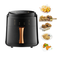 Gril de friteuse à air électrique numérique Offre Spéciale de 6,5 L fonctions de cuisson 8 en 1 avec écran tactile intelligent gril sans fumée et Ar Flyer