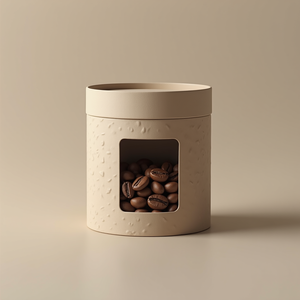 Biodegradable Window Patch Kraft Paper Tube with Sponge Lining for Coffee Bean <b>Display</b> Gift <b>Box</b> - Product Image 2