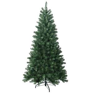 Arbre de Noël à charnière DB en PVC de 7,5 pieds Arbre vert artificiel ignifuge respectueux de l'environnement Produit d'arbres de Noël - Product Image 1
