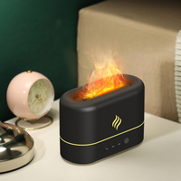 Hxtc88 7 couleurs 3D feu flamme H2o désodorisant humidificateur brume fraîche Usb petit Portable Table bureau huile essentielle diffuseur d'arôme