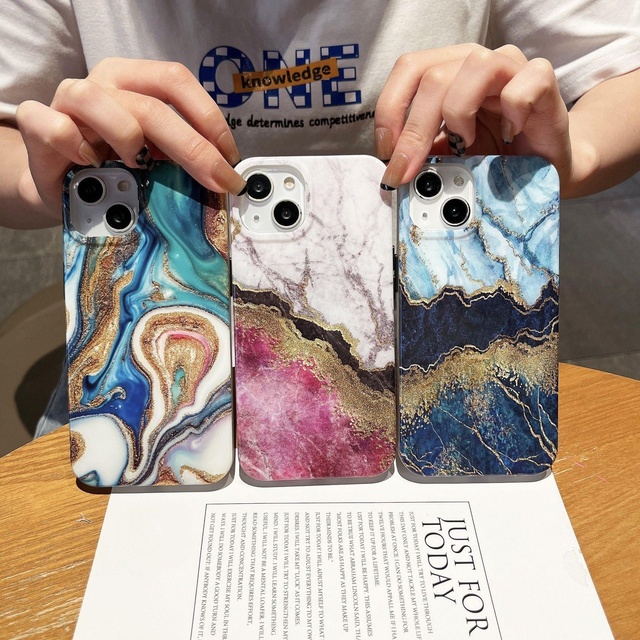 Marble Phone Case for iPhone 14 Pro Max case Flash Phone Cover for iPhone 13 Pro Max 11 12 Pro Max 7/8 Plus Xs