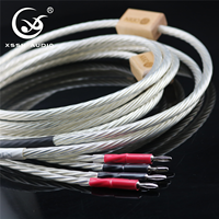 Câble Haut de Gamme YIVO XSSH Plaqué Argent pour Amplificateur Audio HIFI vers Haut-parleur Principal, Câble de Connexion en Cuivre OFC, Fil Audio DIY