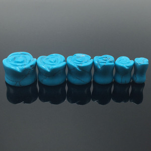 Bouchons d'oreille pour Double oreille avec pierres précieuses, 6mm, Rose, bleu, Turquoise, <span class=keywords><strong>Piercing</strong></span> du <span class=keywords><strong>corps</strong></span>, nouveauté, - Product Image 3