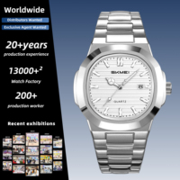 Montre pour homme SKMEI 2660, bracelet en acier inoxydable de luxe, cadran carré, mouvement à quartz, affichage analogique, 43 mm - Bonne qualité, mode quotidienne