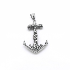 Bijoux de la série Cold Wind Anchor, pendentif ancre personnalisé en acier inoxydable pour hommes et femmes, collier pendentif rétro, vente en gros - Product Image 4
