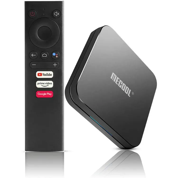 MECOOL KM9 PRO Android TV OS Android 10.0 2.4G 5G Dual WiFi 4G RAM 32G ROM Voice Remote Control Android TV Box