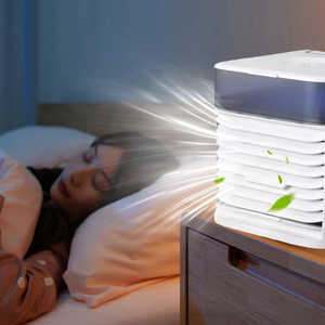 Suitable <b>Humidifier</b> Spray Desk Fan Air Cooler Portable Desktop Rechargeable <b>Misting</b> Fan Dual Spray Humidifying Fan With Led - Product Image 1