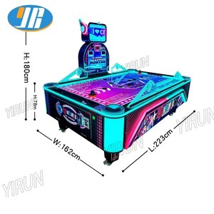 YIRUN Cool Black Air Hockey Game Table Coin Operated 'Strike the Ball to <strong>Opposite</strong> Hole' Shoot Goal Simulator on Sale - Product Image 2