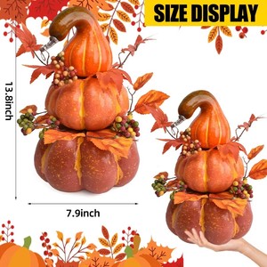 Foam Pumpkin Artificial Flower Bonsai Tabletop Ornament for Living Room Bar Shop Interior Halloween Christmas Scene Decoration - Product Image 6