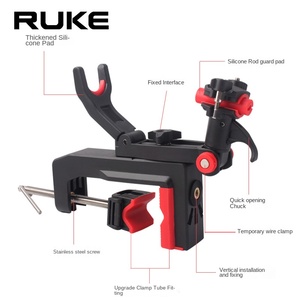 Support de canne à pêche <span class=keywords><strong>RUKE</strong></span> Luya pour bateau de pêche en mer, avec clip de tuyau amélioré, conception épaissie et élastique, pour une fixation optimale - Product Image 3