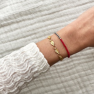 Bracelet délicat en perles Miyuki japonaises, chaîne extensible en acier inoxydable de haute qualité, cadeau de Noël unisexe, bijoux d'hiver - Product Image 1