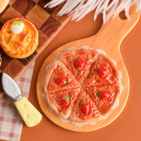 Cabochon in miniatura per Pizza in resina piatta per fai da te Scrapbooking gioielli che fanno forcina per telefono decorazione accessori per portachiavi