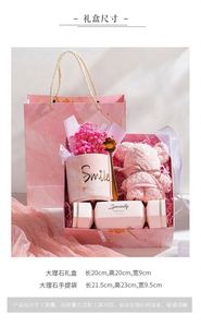 Hot Selling Pink Paper Flower Thematic <b>Gift</b> Set <b>for</b> Woman Promotional Multipurpose New Year Mother's Day <b>Gifts</b> Silk Screen - Product Image 2