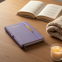 Promotion en gros : Carnets à pois vierges réutilisables, Agendas scolaires personnalisables, Carnets en cuir PU A5 A6 B5