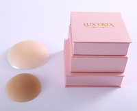 Cubiertas de Pezones Cosméticas Cuadradas de Lujo, Hechas a Mano, con Forro de Espuma Magnética Ecológica, en Papel Rosa, Venta al Por Mayor