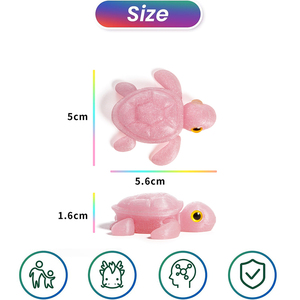 Juguetes de Animales Tortuga Mini Impresos en 3D, 12+ Años, Colores Degradados Flexibles, Estatua de Escritorio, Juguete Antiestrés Divertido, Positivo, Unisex, Original - Product Image 6