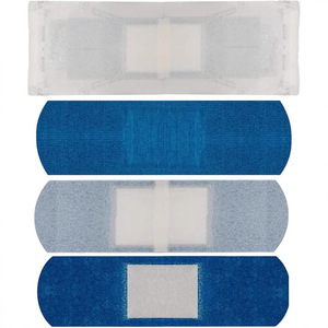 Pansements adhésifs détectables par les détecteurs de métaux, de différentes tailles, bleus, en aluminium alimentaire, imperméables, pour l'exportation transfrontalière - Product Image 1
