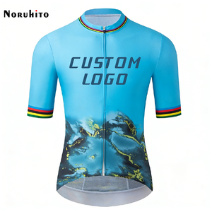 Maglia da Ciclismo Unisex a Maniche Corte Stile Cavendish, Traspirante, Design ASTANA Team con 3 Tasche Posteriori e Zip Completa - Product Image 1