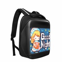 Sac à dos scolaire intelligent à LED personnalisable, sac lumineux publicitaire extérieur à LED avec contrôle par application, édition personnalisable, sac à LED personnalisable