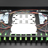 Support de Fiber optique ODF, panneau raccordement 12 ports, 12 Duplex DX SC 24 Fibers ODF, 17-19 pouces