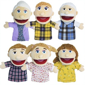 Poupée en peluche de personnage familial, série parent-enfant, marionnette éducative, jouet interactif pour enfants - Product Image 3