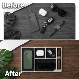 Organizador de Escritorio Elegante Honcam EDC, Bandeja Decorativa para Escritorio de 11.8X7.87 Pulgadas para Mesita de Noche o Cómoda, para Teléfono - Product Image 4