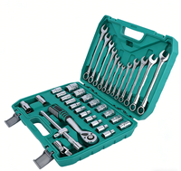 Ensemble d'outils à douilles en acier à haute teneur en carbone, 37 pièces, 1/2 pouce, à commande manuelle, personnalisé, avec étui rigide, pour la réparation automobile, l'entretien des équipements