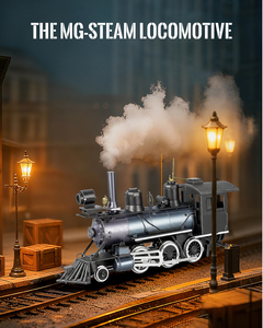 Aimant de réfrigérateur locomotive à vapeur <span class=keywords><strong>Piececool</strong></span> MG, puzzle en métal 3D, kit de modèle en acier inoxydable à monter soi-même, cadeau de collection pour adultes et adolescents - Product Image 2