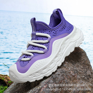Chaussures de marche légères et souples en maille respirante à semelle plate rétro pour hommes et femmes, tendance mode - Product Image 5
