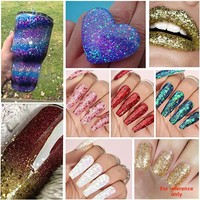 Paillettes holographiques épaisses en gros dans une bouteille à secouer 50g 80g 100g pour globe à neige DIY