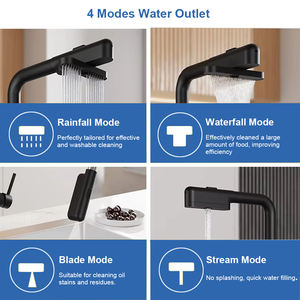 <span class=keywords><strong>Tik</strong></span> <span class=keywords><strong>Tok</strong></span> Hot Sales Grifo de cocina extraíble de una sola manija de 4 Funciones con enjuagador de vidrio - Product Image 6