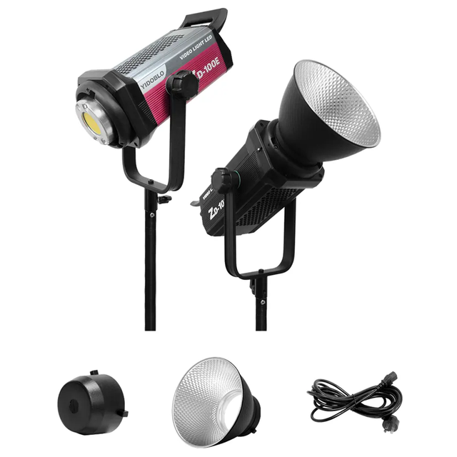 ZD-100E 100W LED Cob Photography Light Stage Flashing Light Bi Color 2700-7500k Cob Led Spotlight for Streaming Film Lighting