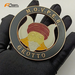 Metal Craft Zinc 3 "Gold Planted Cut Out <span class=keywords><strong>Shriner</strong></span> logo Emblema Clásico Masónico <span class=keywords><strong>Shriner</strong></span> <span class=keywords><strong>Car</strong></span> <span class=keywords><strong>Emblem</strong></span> - Product Image 3