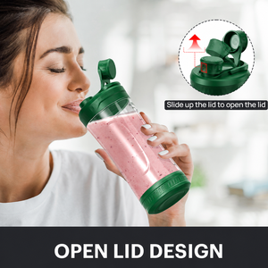 Licuadora Portátil de 600 ml, Vaso para Hacer Smoothies Personal, 6 Cuchillas de Acero Inoxidable, Recargable por USB, Botella Mezcladora de Viaje - Product Image 4
